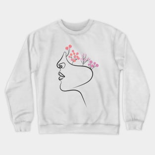 You are my first thought of the day | One Line Drawing | One Line Art | Minimal | Minimalist Crewneck Sweatshirt